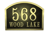 Red Brass address plaque | Made in America - 9"