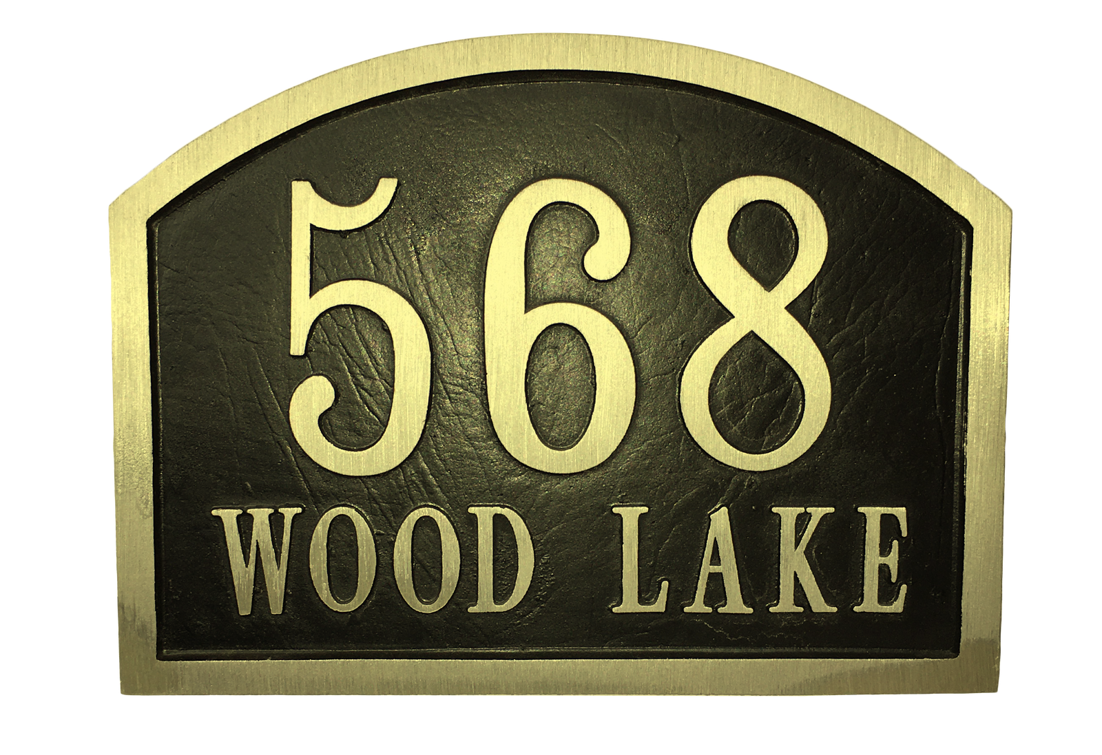 Red Brass address plaque | Made in America - 9"