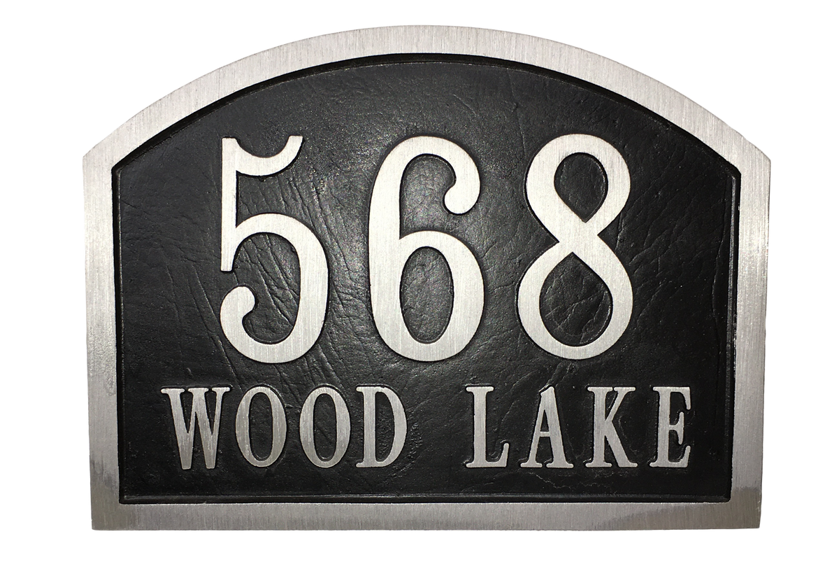 Aluminum address plaque | Made in America - 9"