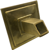 metal water spout | scupper with square backplate - 6 In - Aluminum