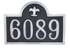 Fleur de Lis Aluminum address plaque