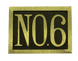Suite Yellow Brass address plaques - 4-3/8" 
