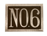 Suite Red Brass address plaques - 4-3/8" 