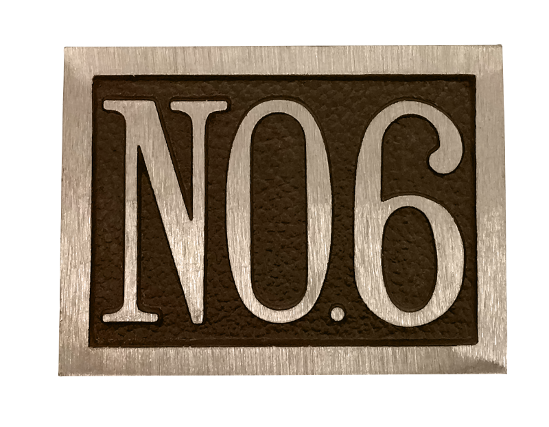 Suite Red Brass address plaques - 4-3/8" 