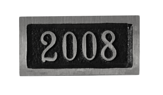 Small Aluminum address plaque - 3"H