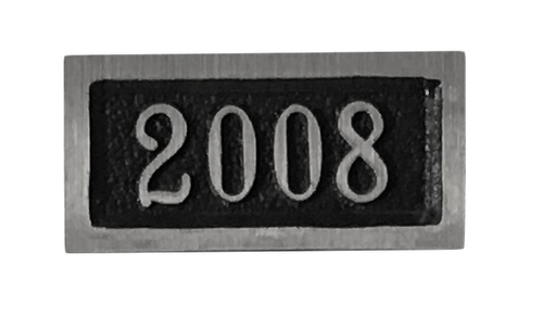 Small Aluminum address plaque - 3"H