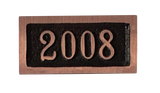 Small Red Brass address plaque - 3"H