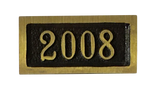 Small Yellow Brass address plaque - 2"H