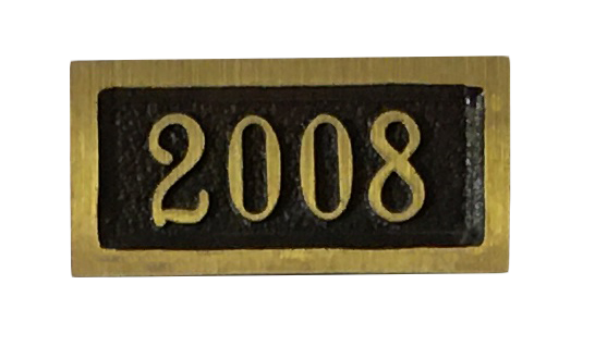 Small Yellow Brass address plaque - 2"H