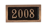 Small Red Brass address plaque - 2"H